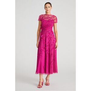 Theia Leona Sequin-Embellished Midi-Dress US 4 $895
